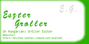 eszter groller business card