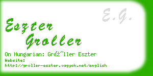 eszter groller business card